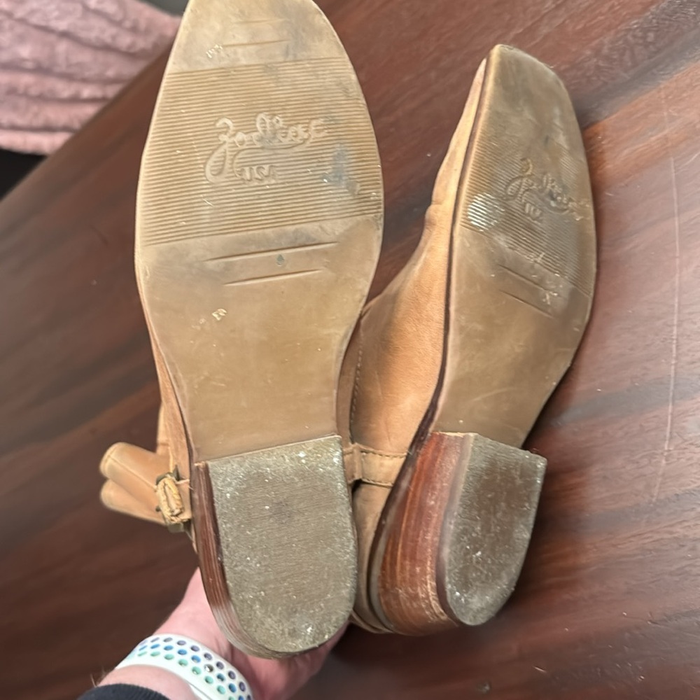 Zodiac Omni brown leather heeled boots size 9.5 - Picture 4 of 5